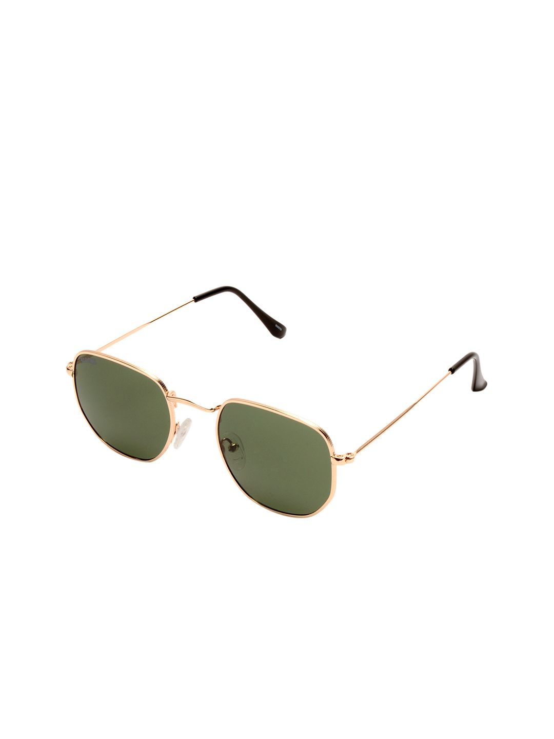 Roadies Unisex Green Lens & Gold-Toned Square Sunglasses with UV Protected Lens RD-203-C1