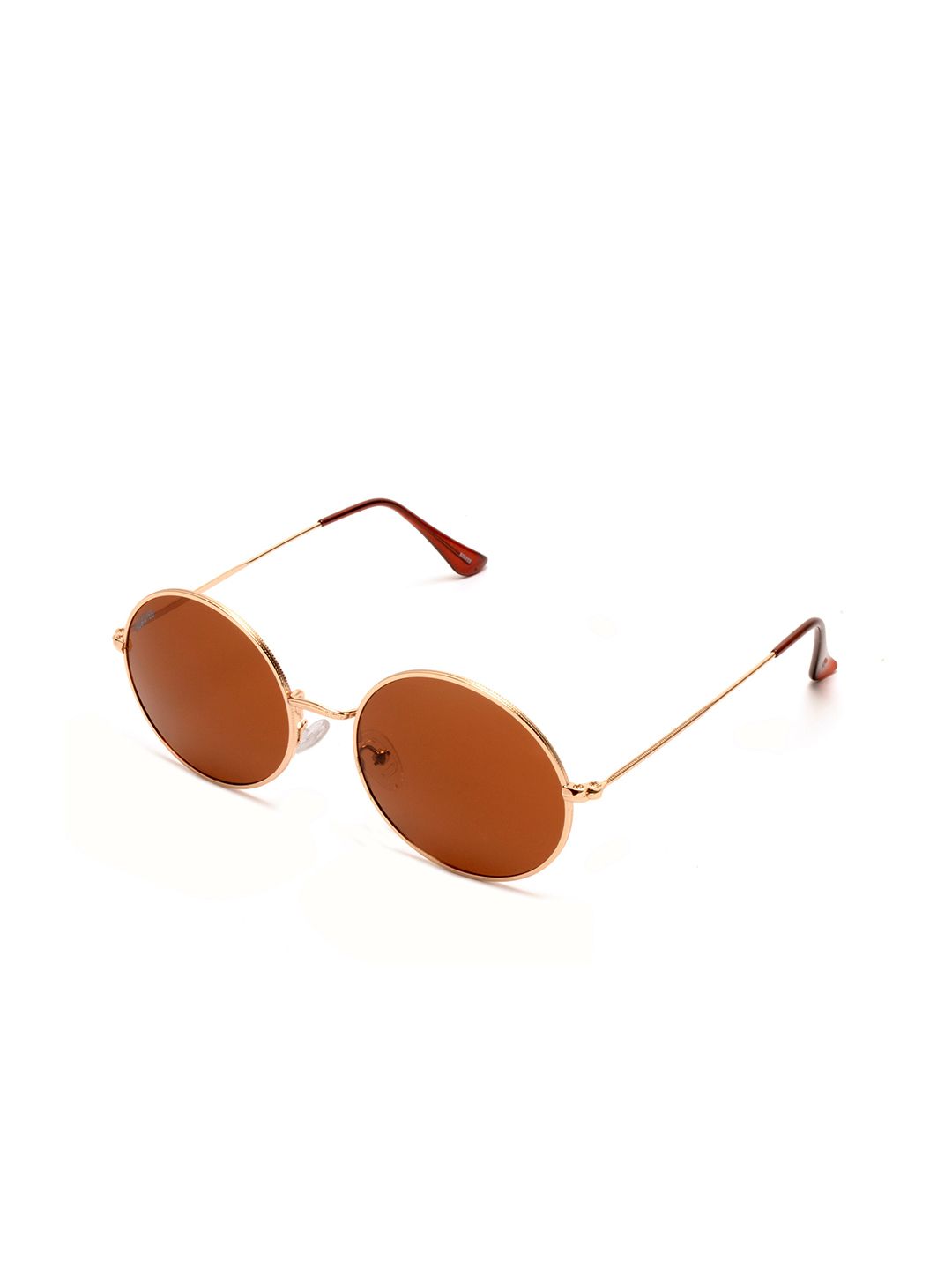 Roadies Unisex Brown Lens & Gold-Toned Oval Sunglasses with UV Protected Lens RD-206-C2