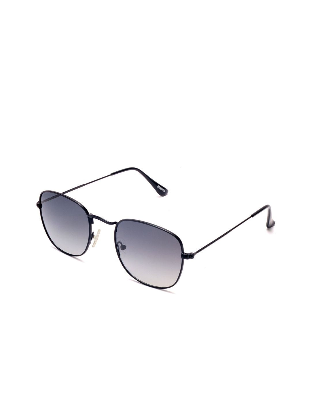 Roadies Unisex Black Lens & Black Aviator Sunglasses with Polarised Lens RD-107-C4 Price in India