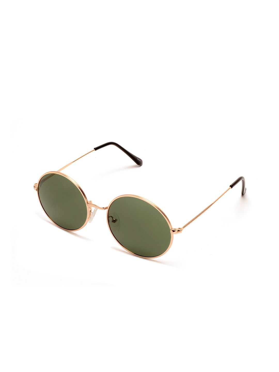 Roadies Unisex Green Lens & Gold-Toned Oval Sunglasses with UV Protected Lens Price in India