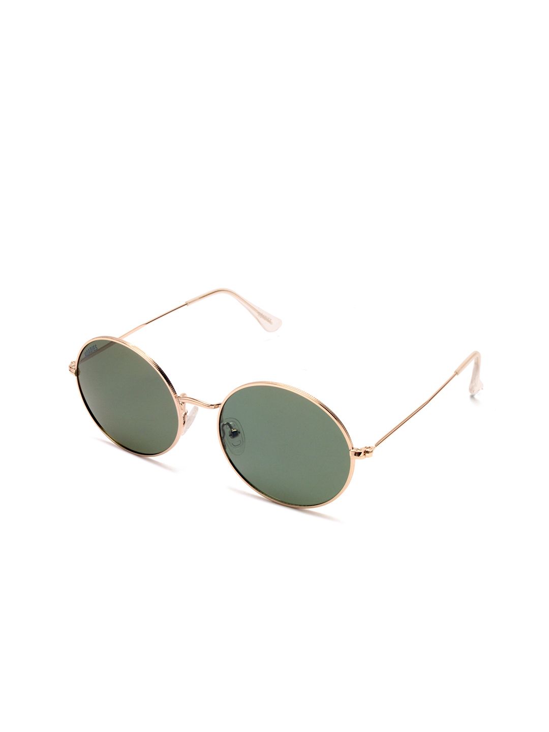 Roadies Unisex Green Lens & Gold-Toned Oval Sunglasses with Polarised Lens RD-108-C1 Price in India