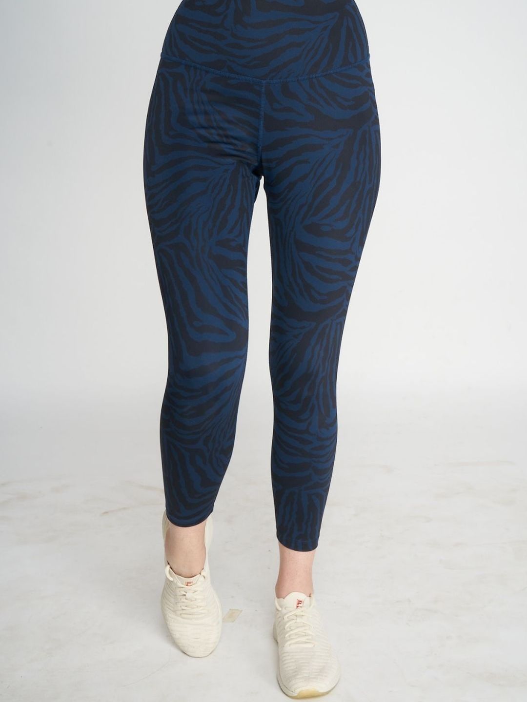 Silvertraq Women Navy Blue Printed Tights Price in India