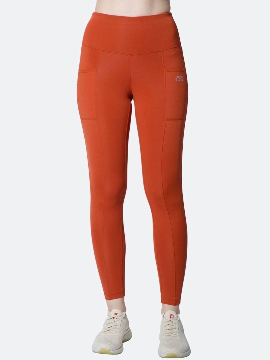 Silvertraq Women Orange Anti Odour Sports Tights Price in India