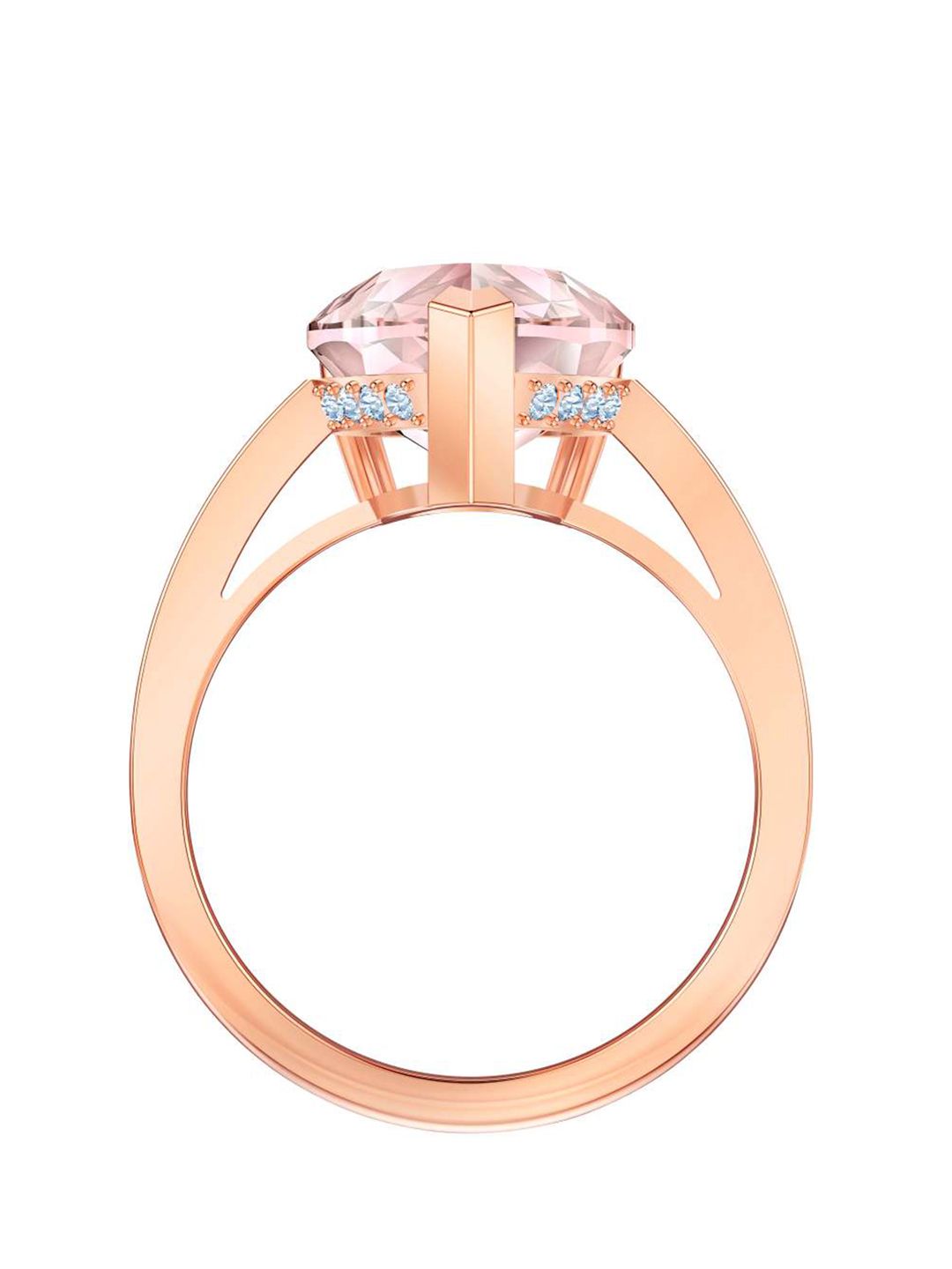 SWAROVSKI Rose Gold-Plated VINTAGE:RING VINTAGE VROS/CRY/ROS 52 Finger Ring Price in India