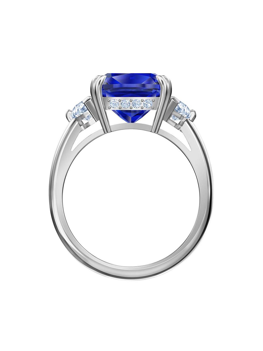 SWAROVSKI Blue Crystal Studded Finger Rings Price in India