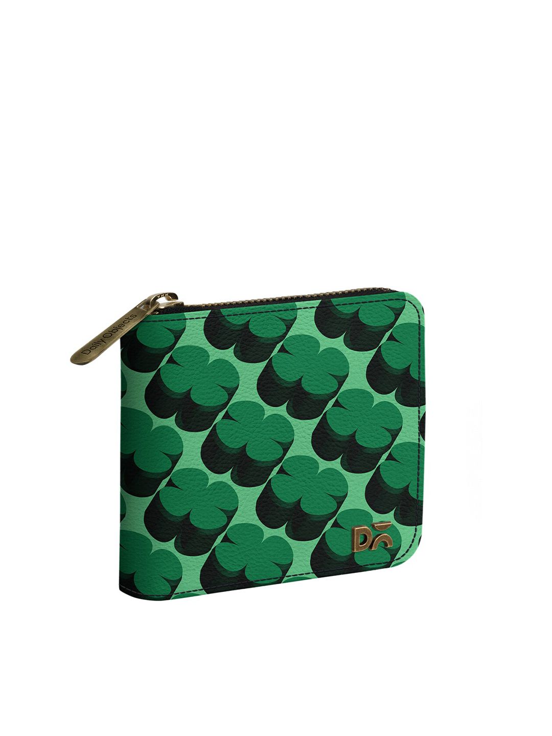 DailyObjects Women Green Printed PU Zip Around Wallet Price in India