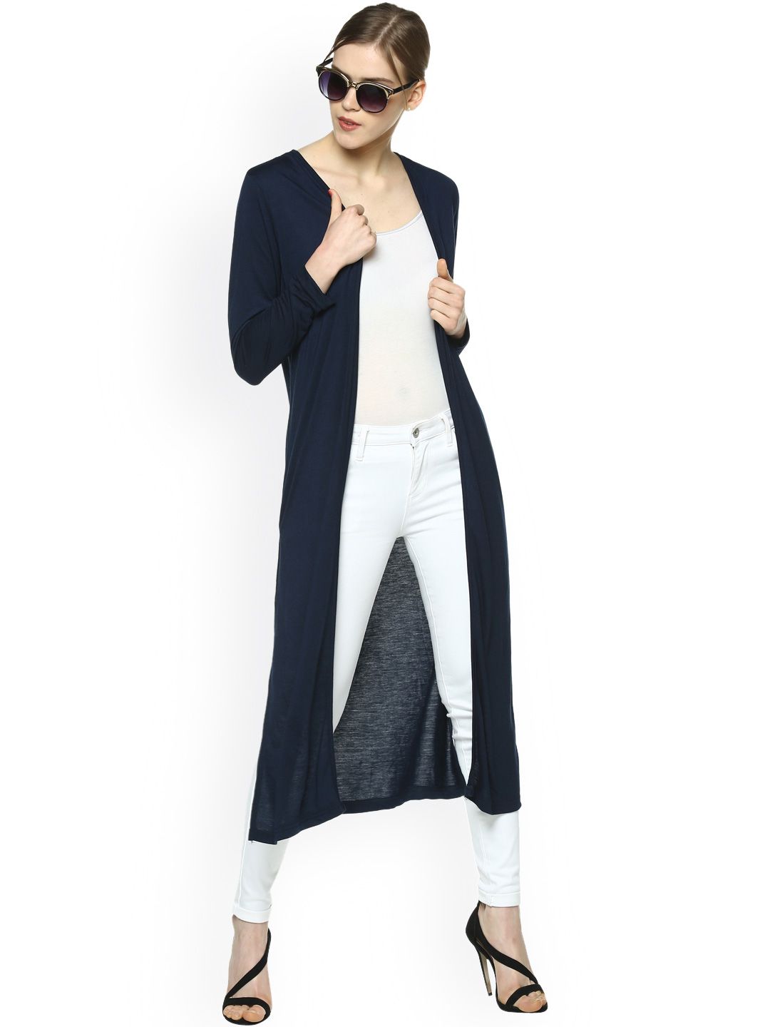 Besiva Navy Longline Shrug Price in India