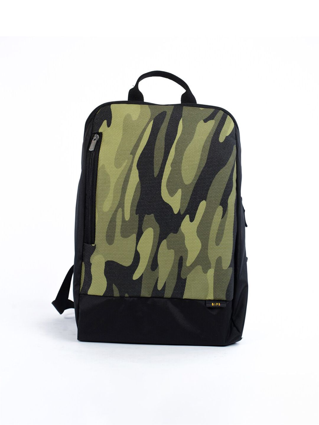 QIPS Unisex Green & Black Camouflage Backpack Price in India