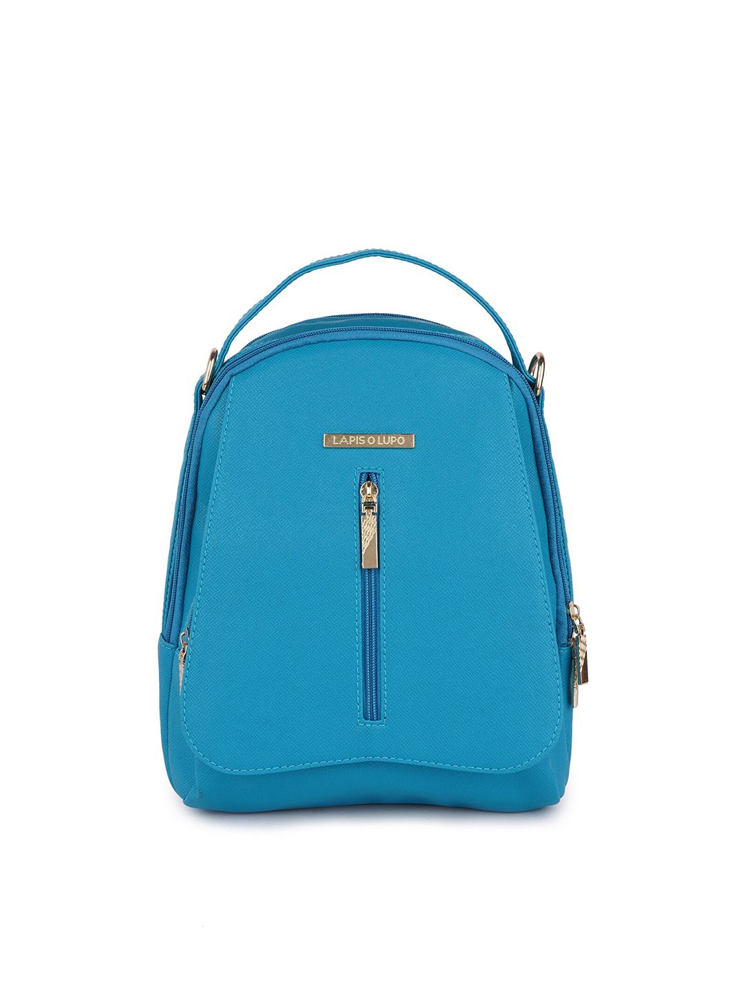 Lapis O Lupo Women Turquoise Blue Solid Backpack Price in India