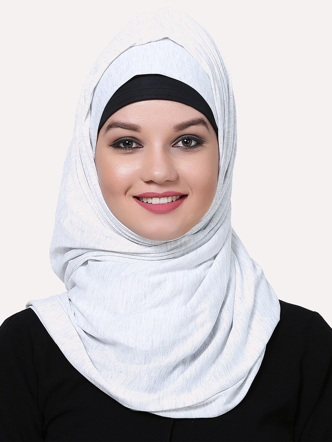 MOMIN LIBAS Women Off White Solid Hijab Scarves Price in India