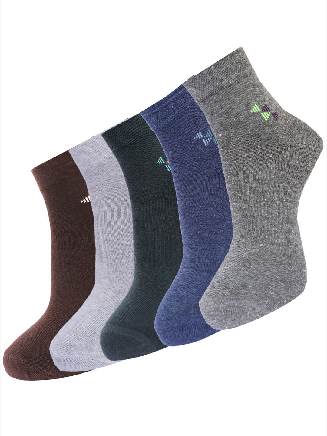 Dollar Men Pack Of 5 Assorted Ankle-Length Socks