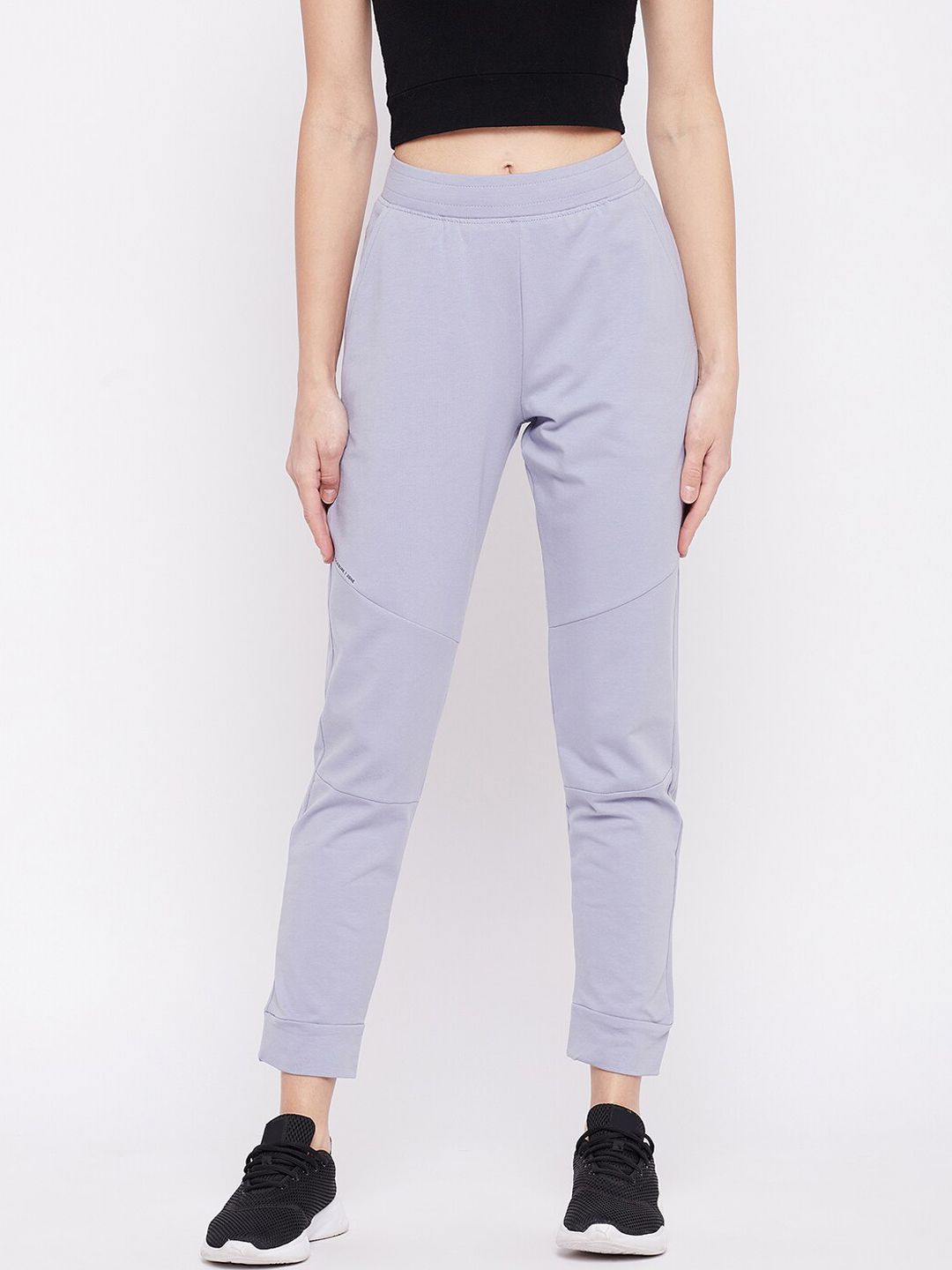 Okane Women Mauve Solid Regular Cotton Joggers Price in India