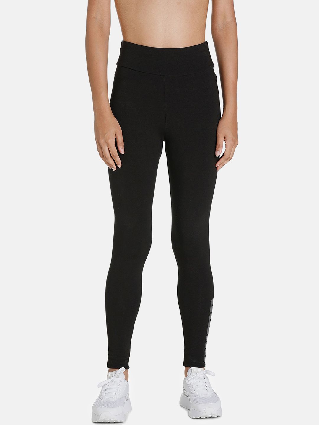 Puma Women Black Solid Slim High Waist Tights Price in India