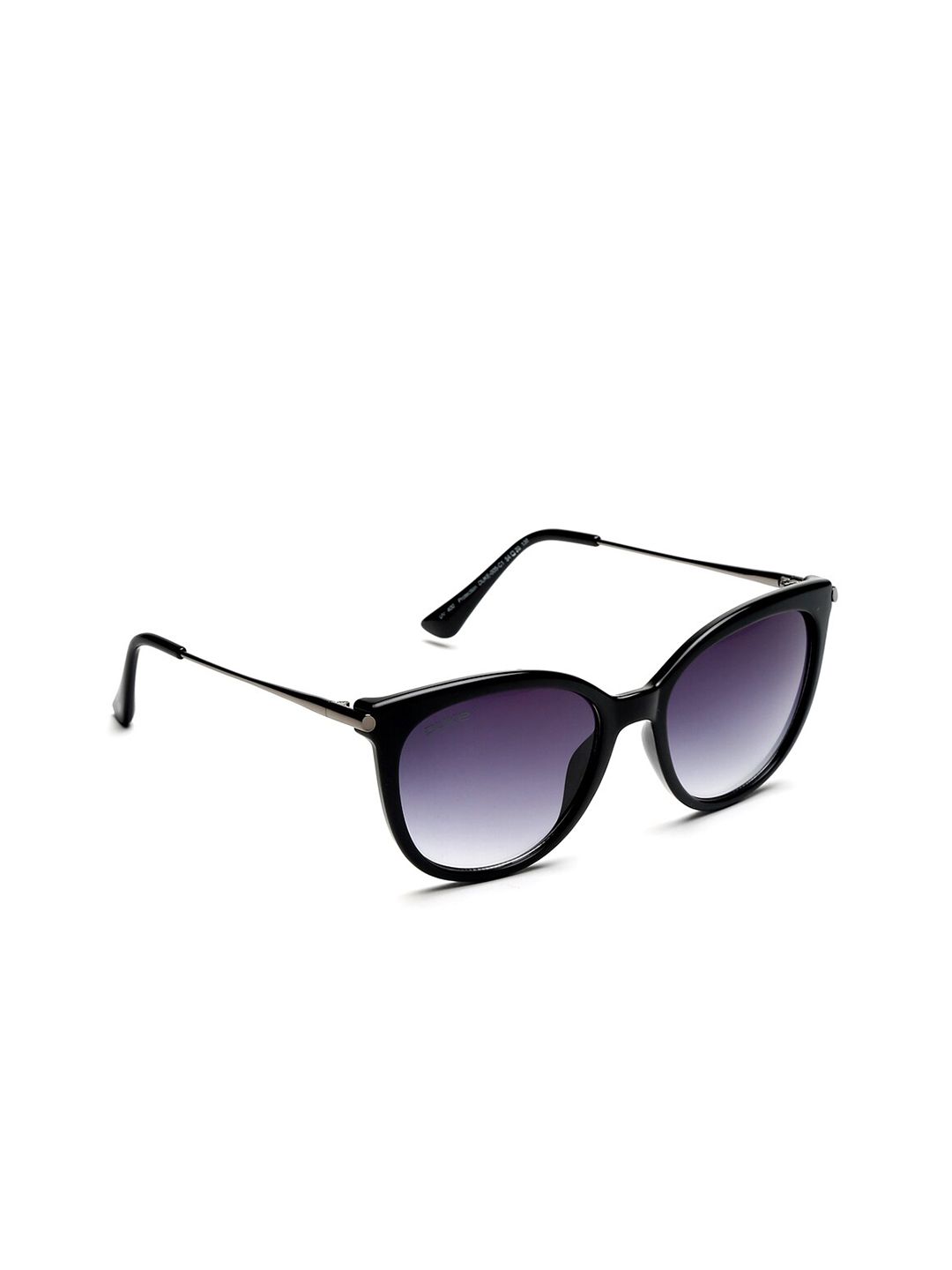 Duke Unisex Grey Lens & Black Oval Sunglasses with UV Protected Lens DUKE-005-C1