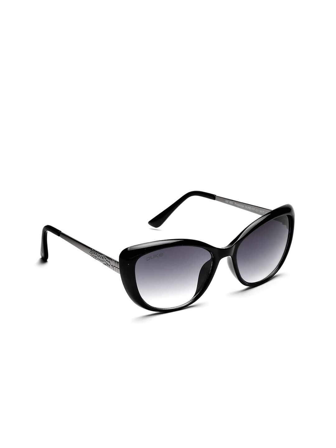 Duke Unisex Grey Lens & Black Cateye Sunglasses with UV Protected Lens DUKE-007-C1