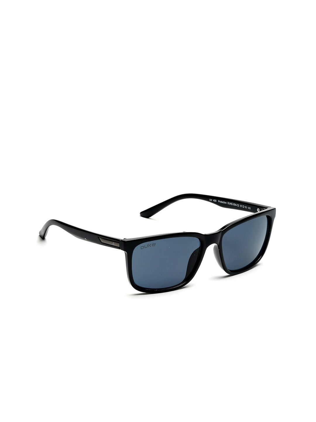 Duke Unisex Grey Lens & Black Wayfarer Sunglasses with UV Protected Lens DUKE-004-C2