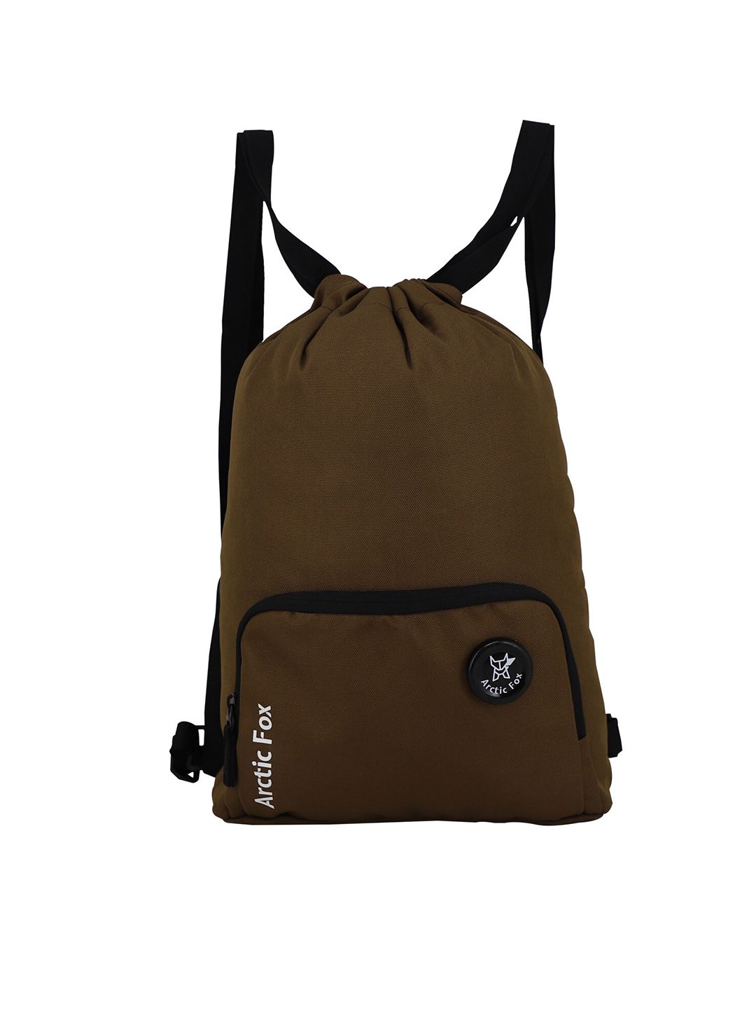 Arctic Fox Unisex Brown & Black Solid Draw String Backpack Price in India