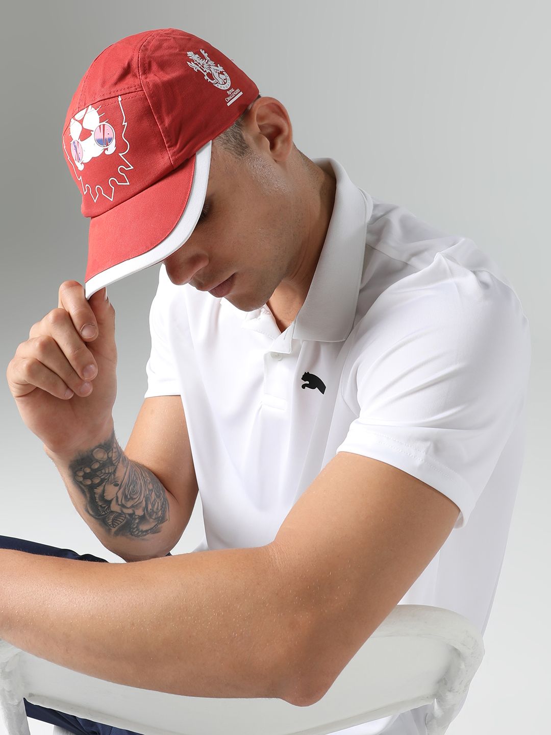 PUMA x Royal Challengers Bangalore Men Red Baseball Cap