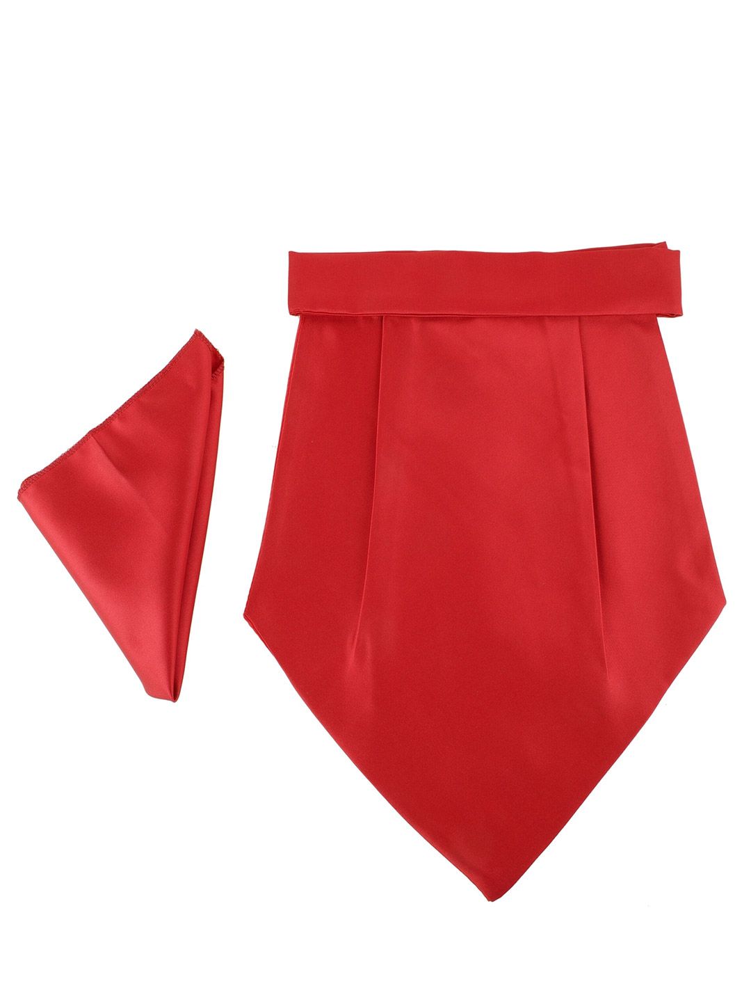 Alvaro Castagnino Men Red Cravat with Pocket Square