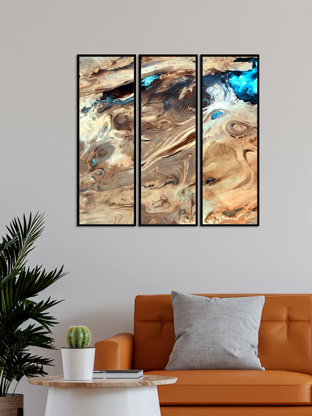 999Store Set of 3 Abstract Wall Paintings Price in India