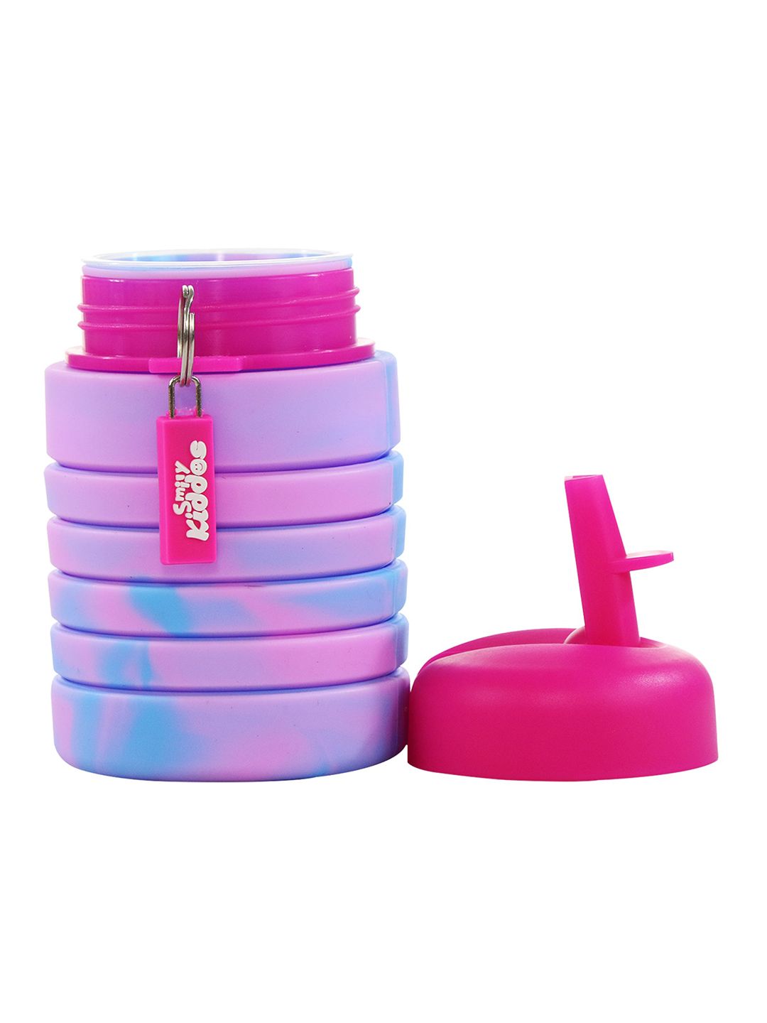 Smily Kiddos Pink Colourblocked Plastic Spill Proof Sipper - 500ml