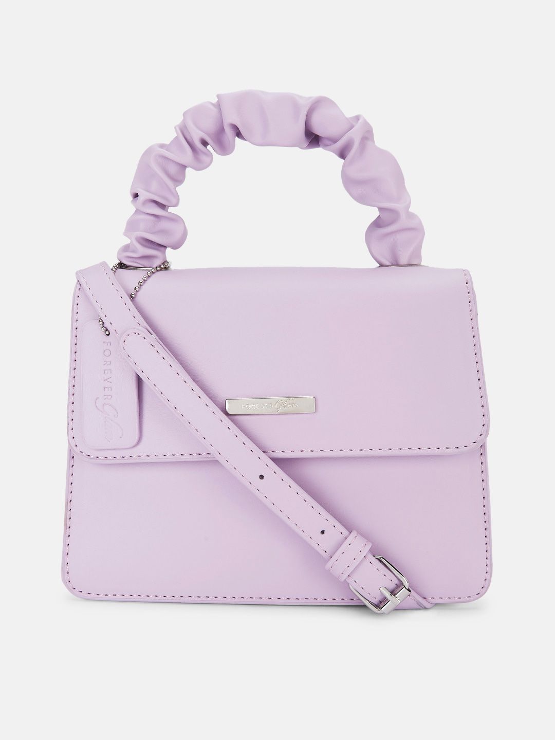 Forever Glam by Pantaloons Purple Bucket Satchel Price in India