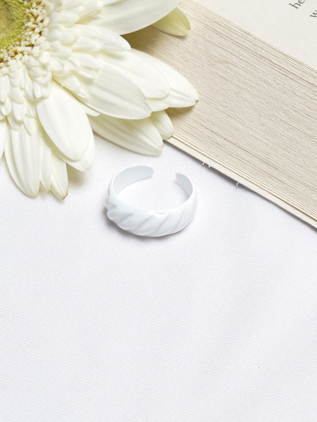JOKER & WITCH White Truffle Croissant Finger Ring Price in India