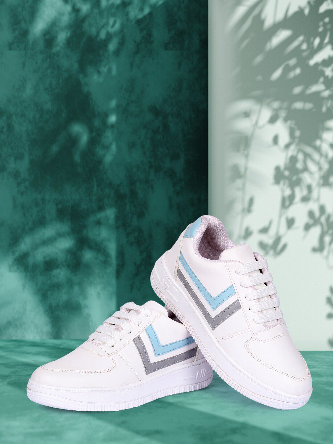 FASHIMO Women White Striped Sneakers Price in India