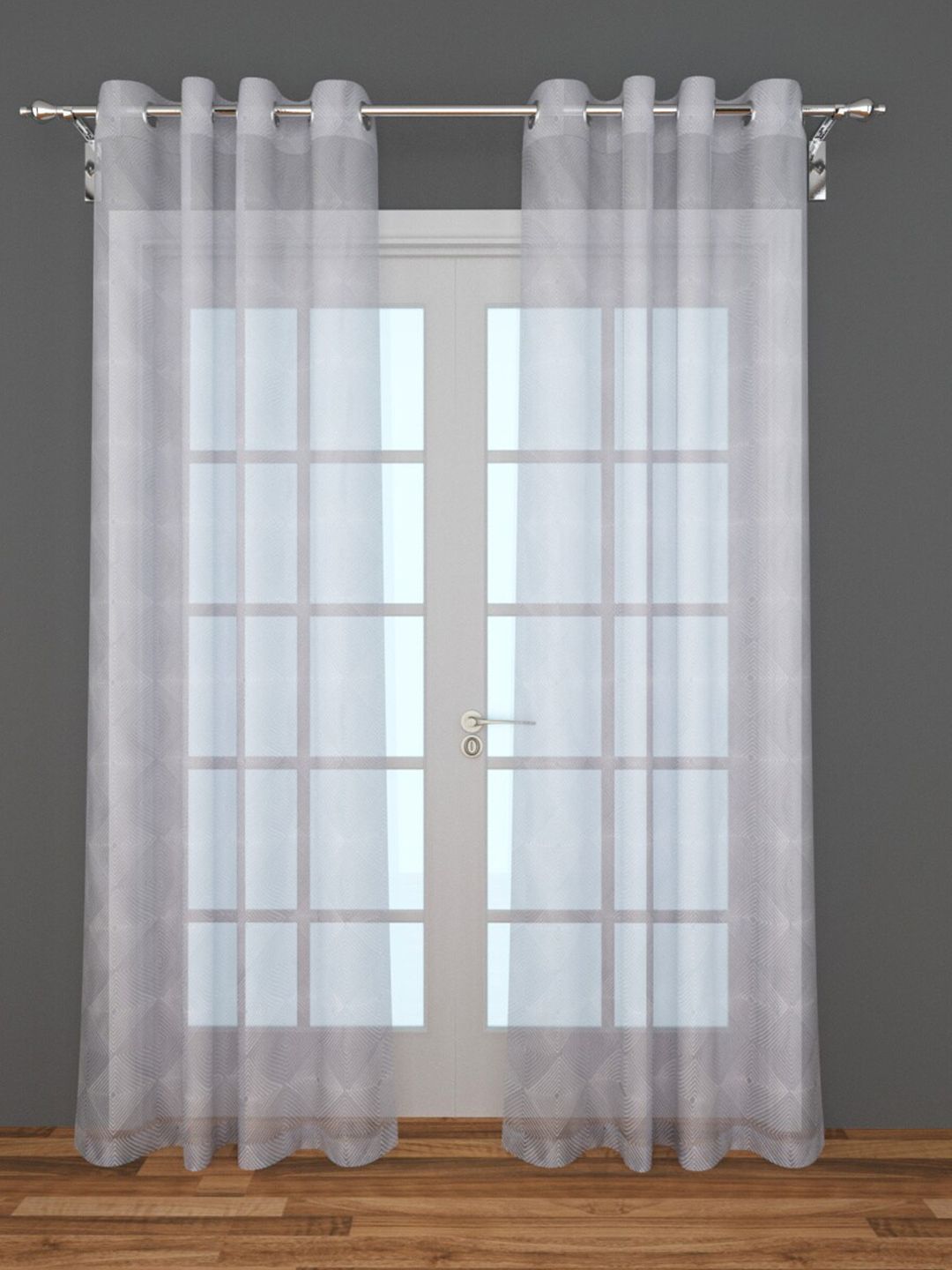 Home Centre Beige Set of 2 Sheer Door Curtain Price in India