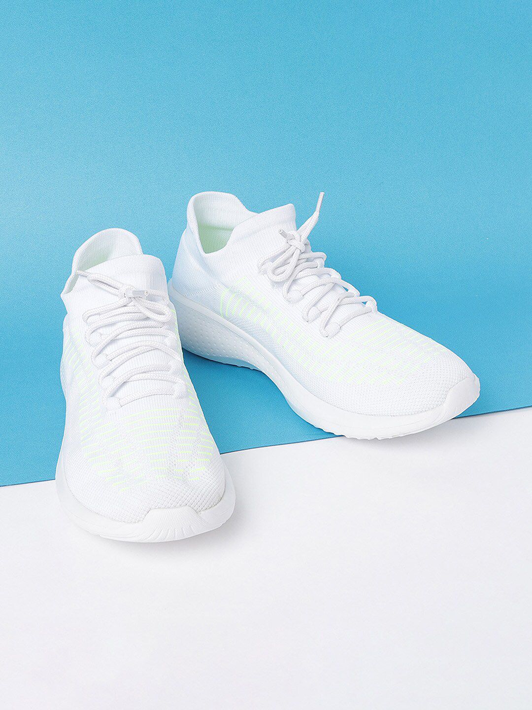 Ginger by Lifestyle Women White Woven Design Sneakers Price in India