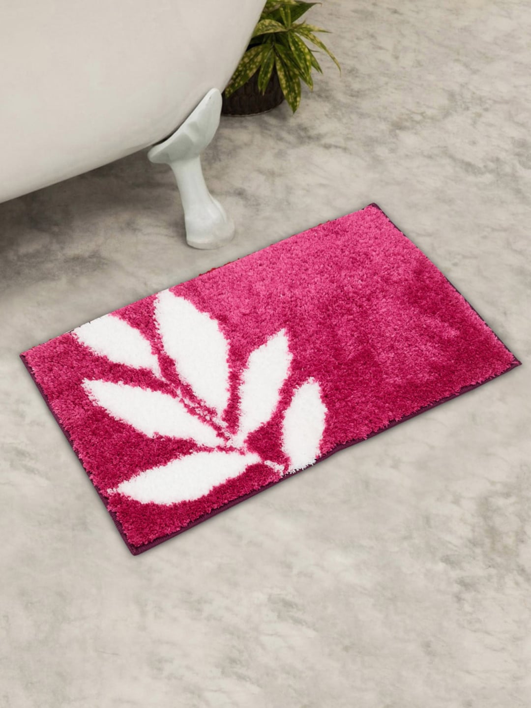 Home Centre Pink Textured Anti-Skid Bathmat Price in India