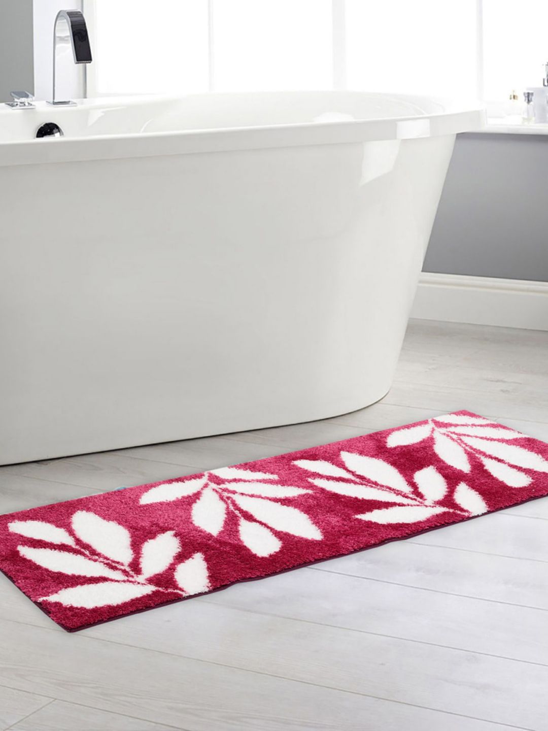 Home Centre Pink Textured Anti-Skid Bath Runner Price in India