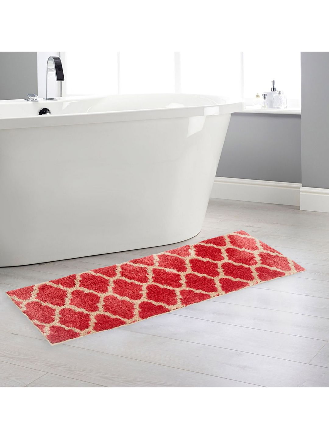 Home Centre Red Printed Anti-Skid Bath Runner Price in India
