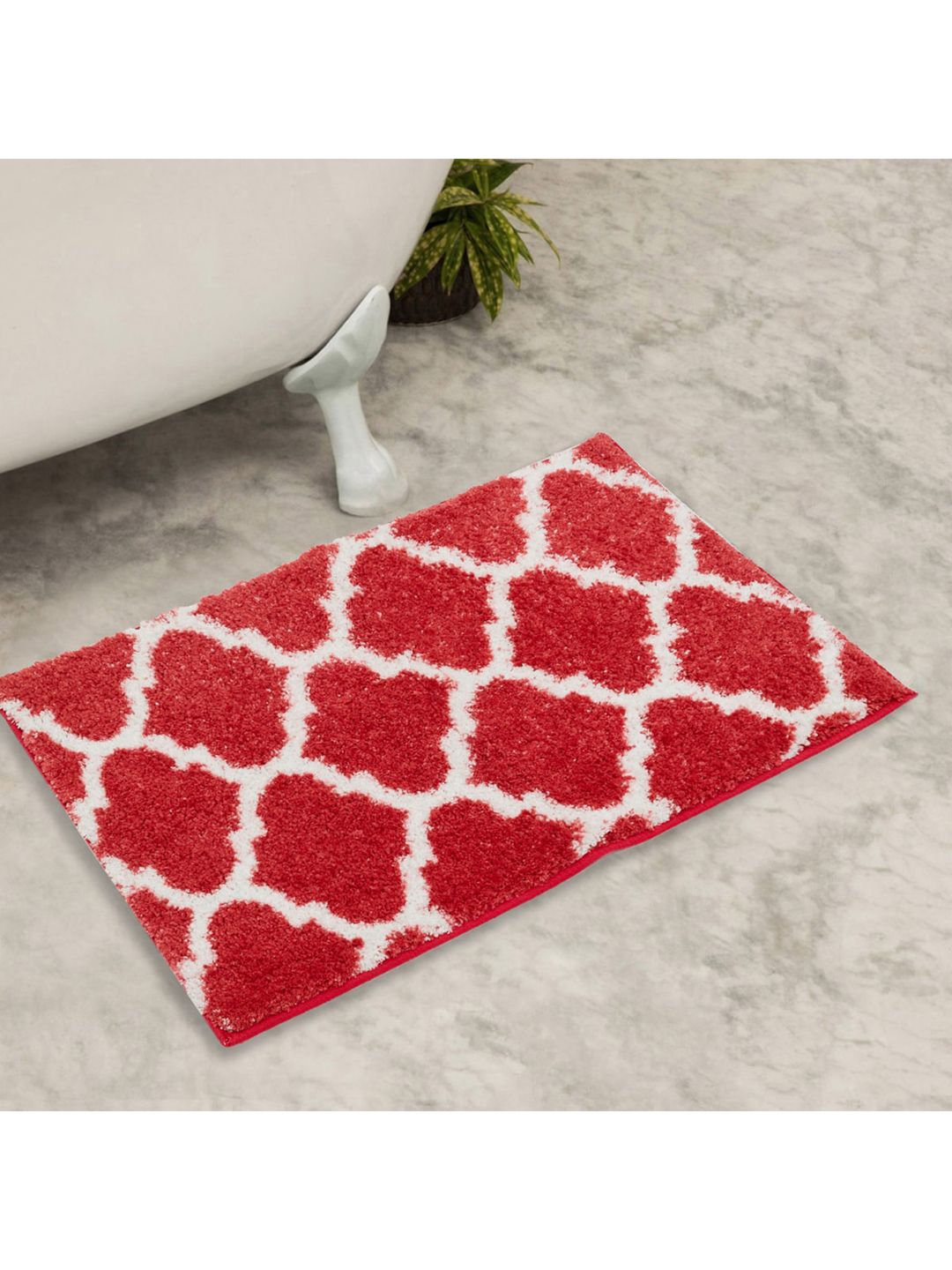 Home Centre Red Textured Anti-Skid Bathmat Price in India