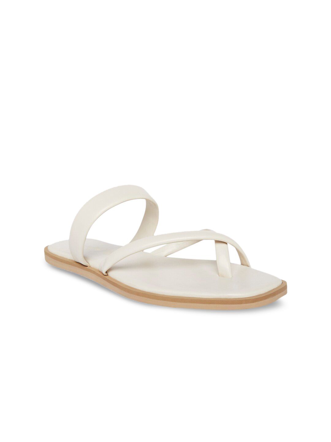 Forever Glam by Pantaloons Women Off White One Toe Flats Price in India