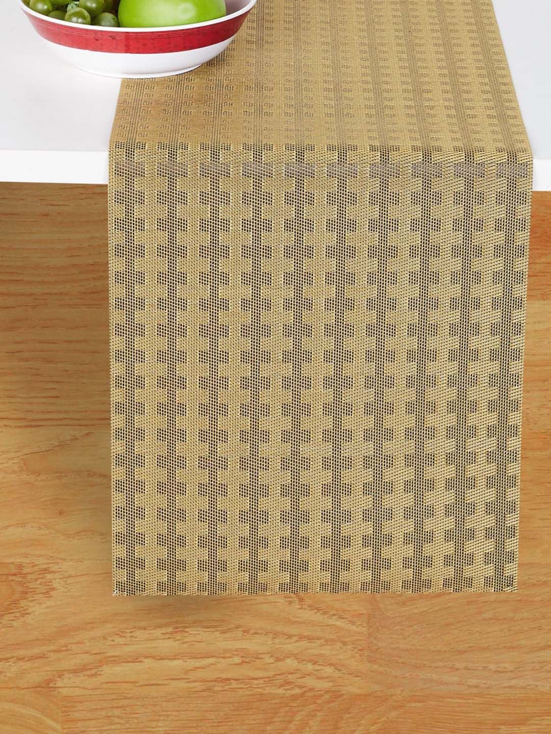 Home Centre Brown Textured PVC Table Runner Price in India
