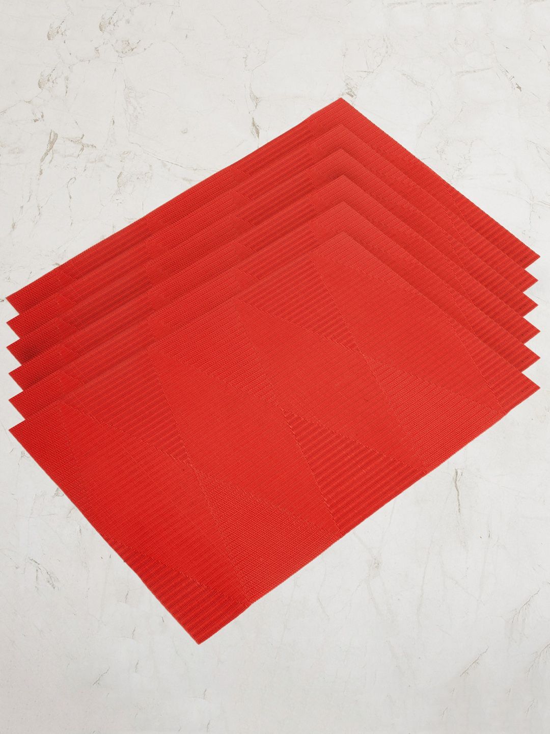 Home Centre Set of 6 Red Textured Table Placemats Price in India