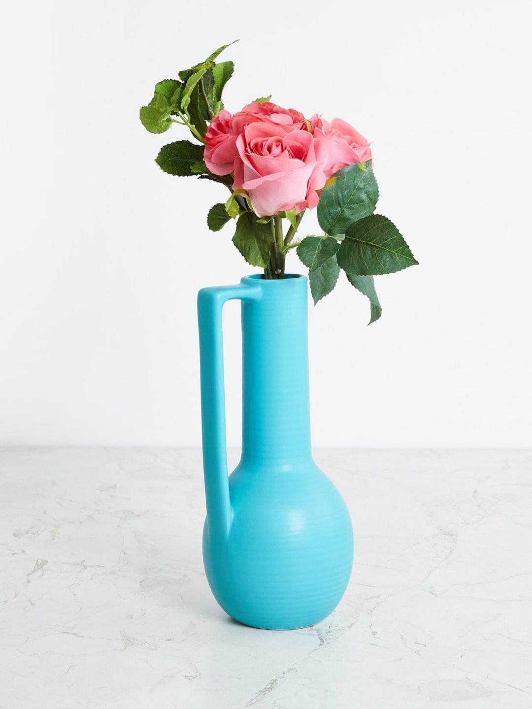 Home Centre Blue Solid Ceremic Vase Price in India