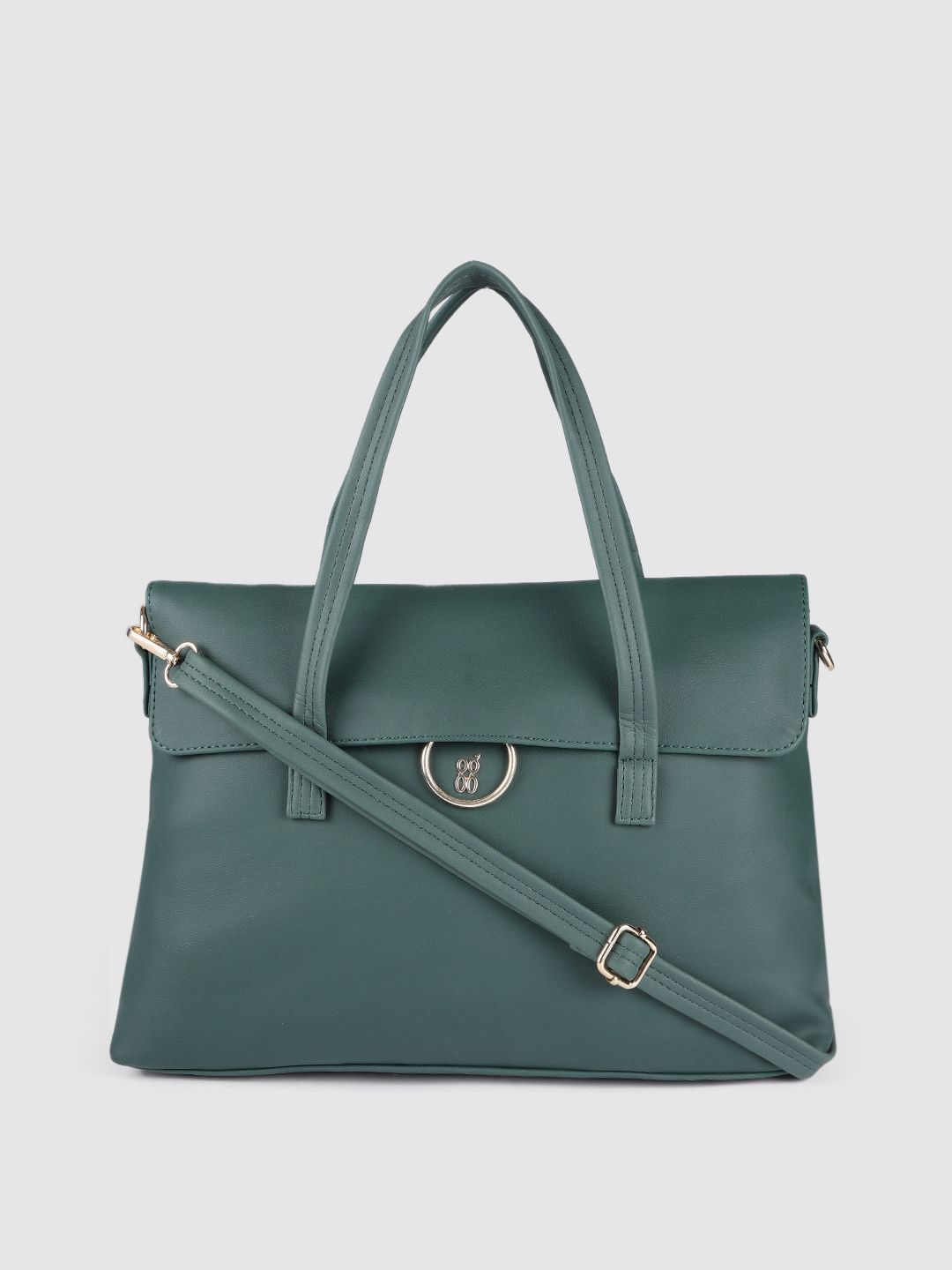 Baggit Women Green Solid Handheld Bag Price in India