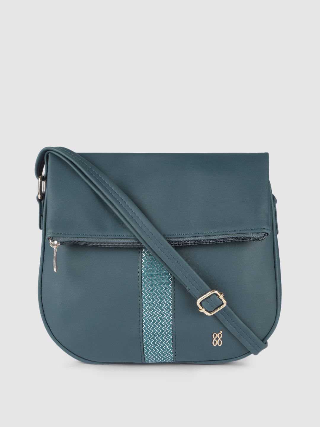 Baggit Women Teal Blue Solid Sling Bag Price in India