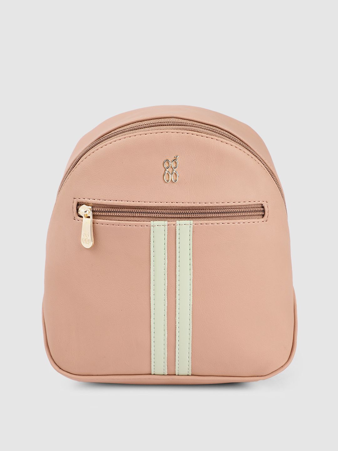 Baggit Women Pink Solid Backpack Price in India