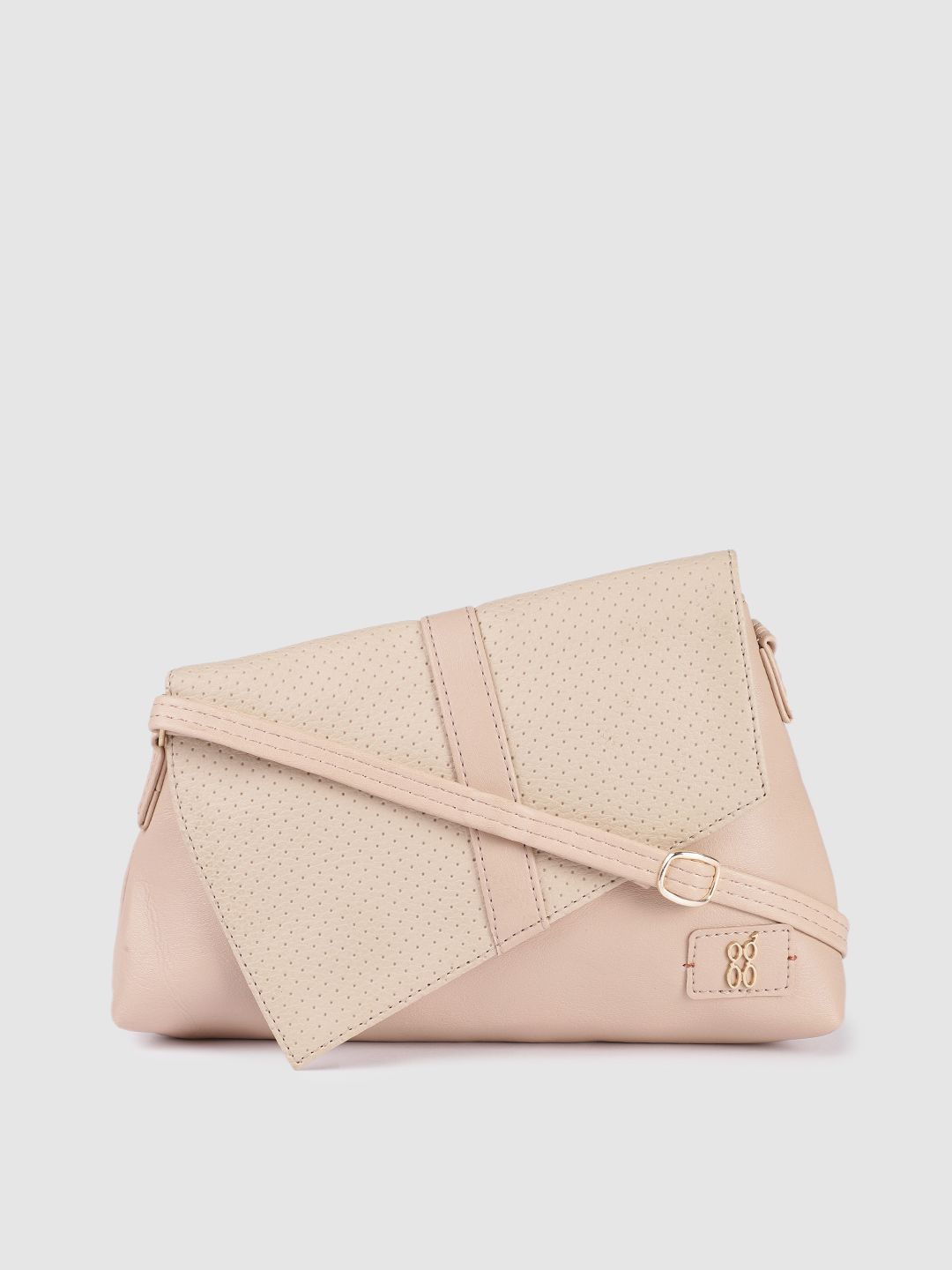 Baggit Women Beige Structured Sling Bag Price in India