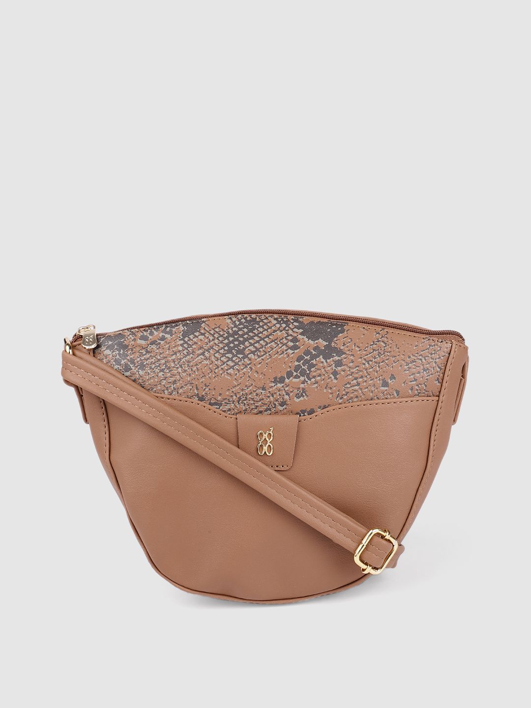 Baggit Beige Textured Sling Bag Price in India