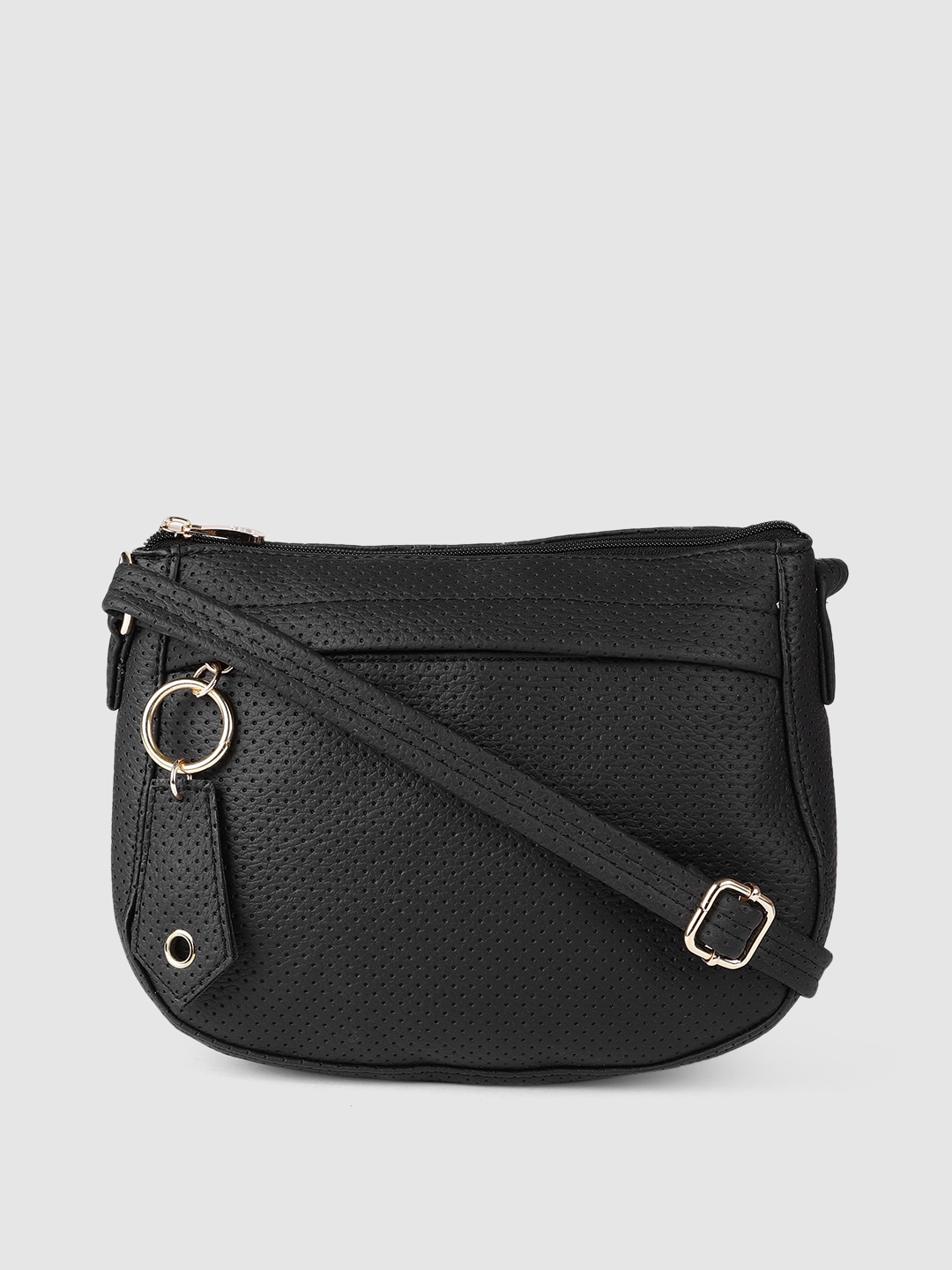 Baggit Black Textured Structured Sling Bag Price in India
