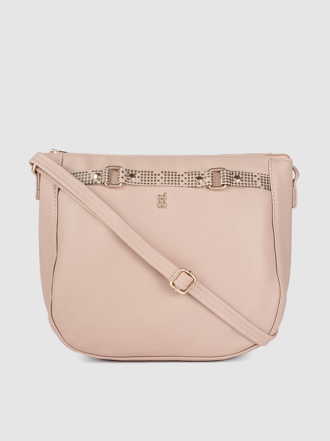 Baggit Women Beige Structured Sling Bag Price in India