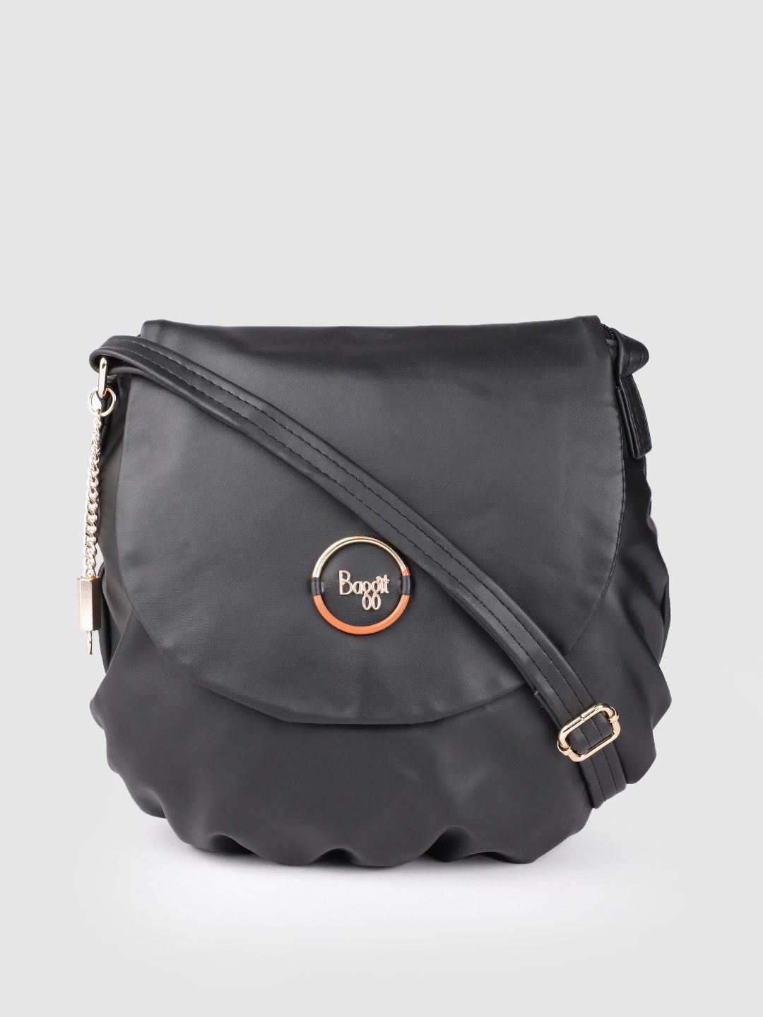 Baggit Women Black Structured Sling Bag Price in India