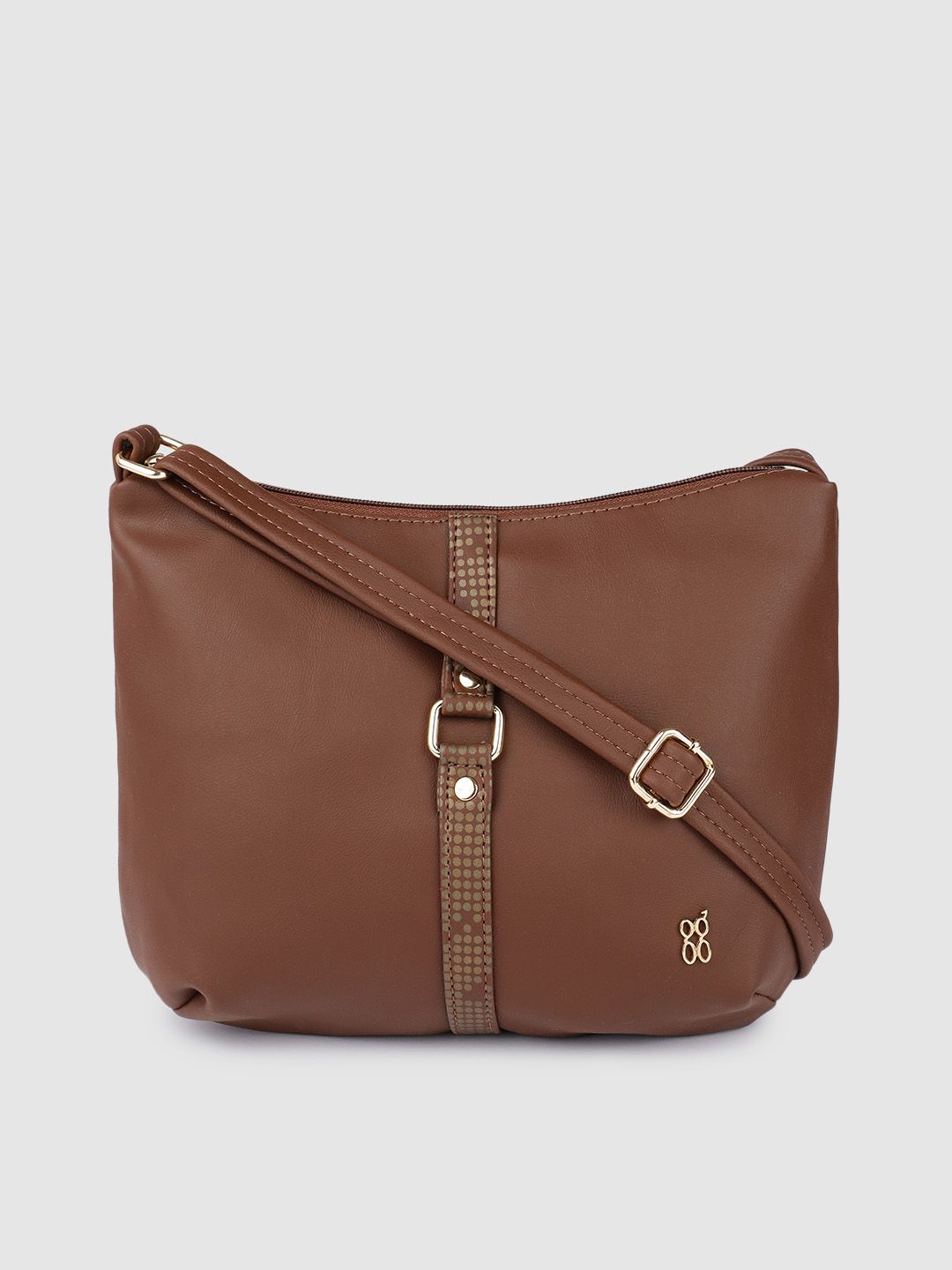 Baggit Women Brown Solid Sling Bag Price in India