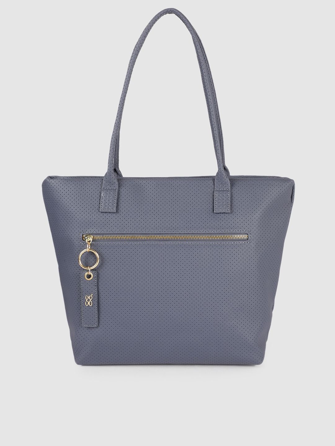 Baggit Women Blue Textured Structured Shoulder Bag Price in India