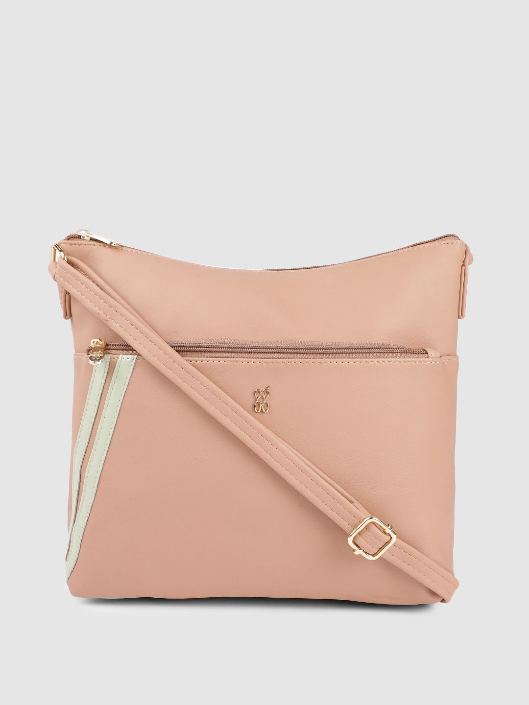 Baggit Women Pink Solid Sling Bag Price in India