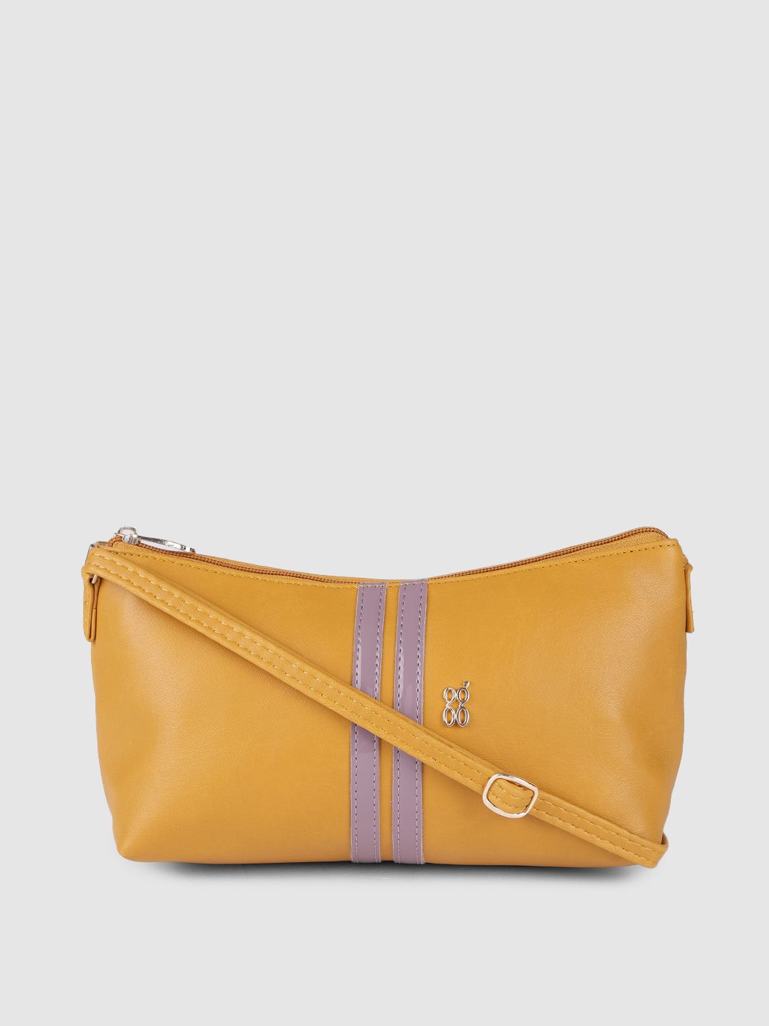 Baggit Yellow Structured Hobo Bag Price in India